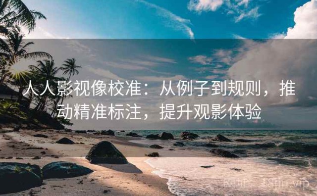 人人影视像校准：从例子到规则，推动精准标注，提升观影体验