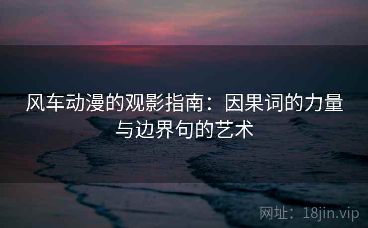 风车动漫的观影指南：因果词的力量与边界句的艺术