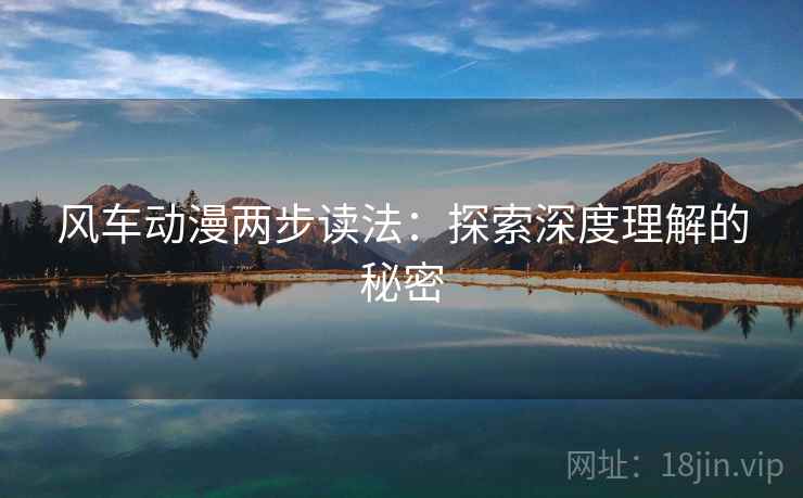 风车动漫两步读法：探索深度理解的秘密